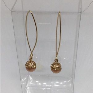 Rose gold, pearl and crystal earrings